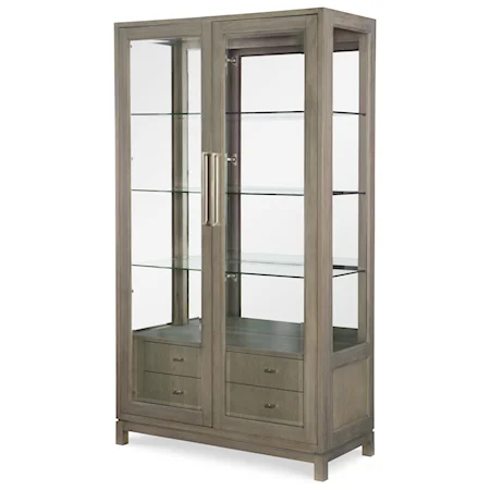 Bunching Display Cabinet with Built-in Lighting